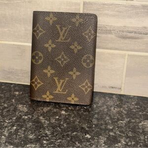 Louis Vuitton Brown and Tan Monogram Wallet Card Holder